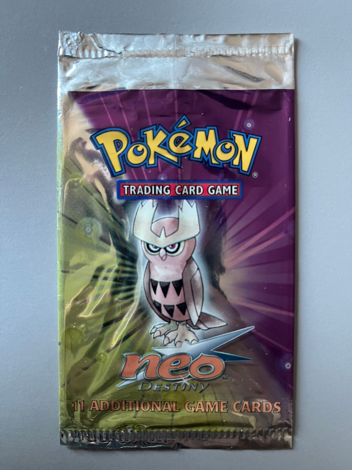 Pokemon booster empty neo destiny noctowl, Ophalen of Verzenden, Gebruikt, Booster