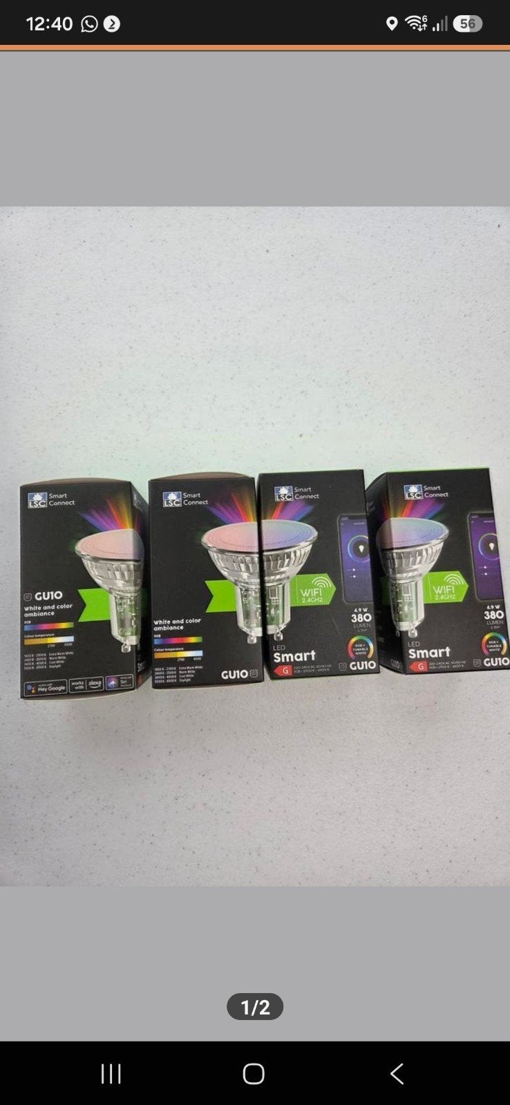 LSC Smart Connect GU10 LED Lampen - RGB & Wit, Huis en Inrichting, Lampen | Losse lampen, LSC Smart Connect, Led-lamp, Onbekend