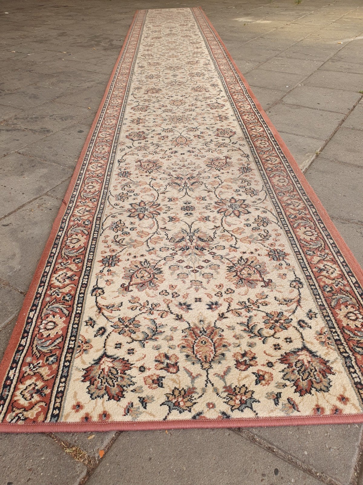 vintage perzische loper 445x68 cm., Gebruikt, Vintage, 200 cm of meer, Rechthoekig