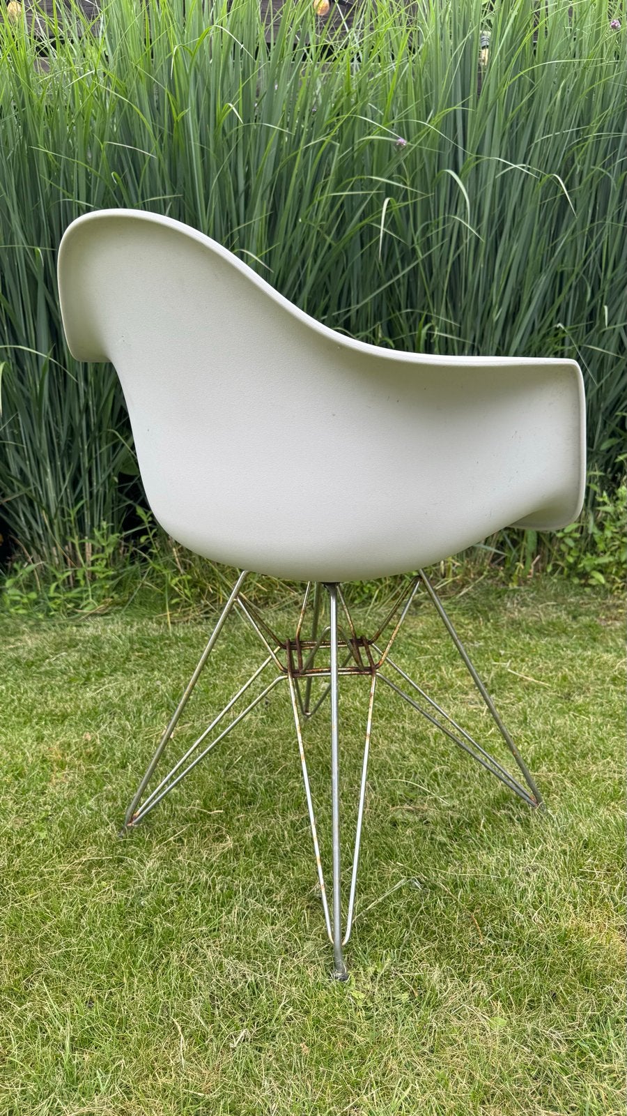 Vintage Eames-stijl DAW stoel - lichtgrijs, Ophalen