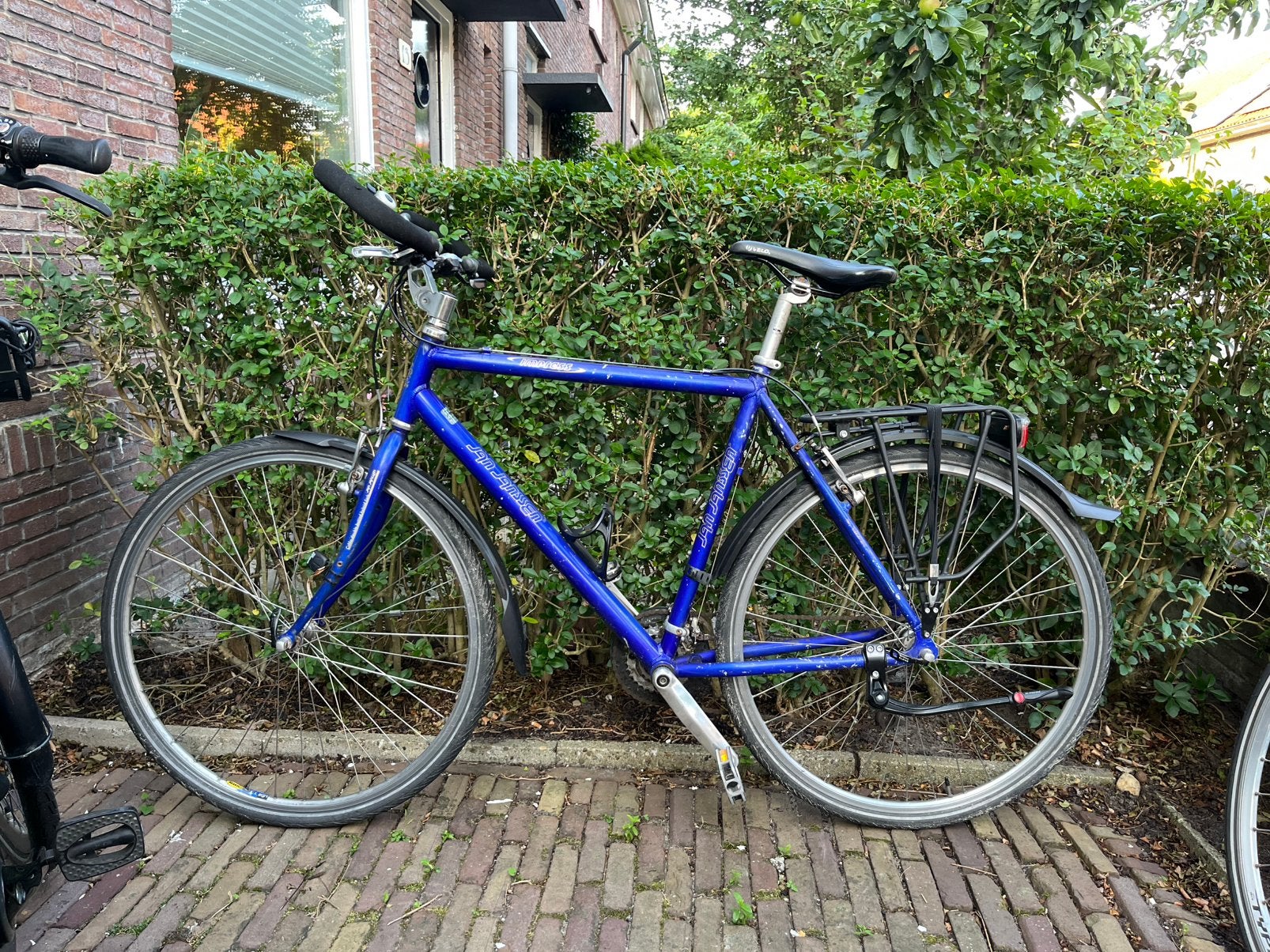 Blauwe sportieve Jan Janssen fiets met 24 versnellingen, 28 inch, Gebruikt, Velgrem, 49 tot 53 cm