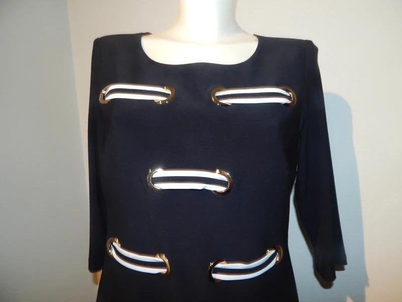 Joseph Ribkoff stretch jurk apart bandjes ringen werk M, Kleding | Dames, Jurken, Maat 38/40 (M), Joseph Ribkoff, Zo goed als nieuw