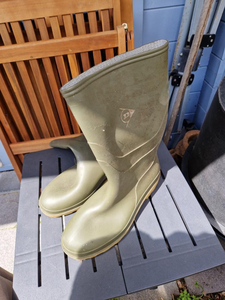 Dunlop regenlaarzen maat 46, Gebruikt, Heren, Ophalen of Verzenden, Laarzen