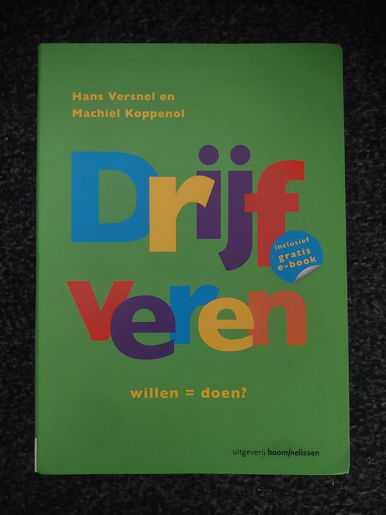 Drijfveren: willen = doen?, Boeken, Ophalen of Verzenden, Nieuw, Management