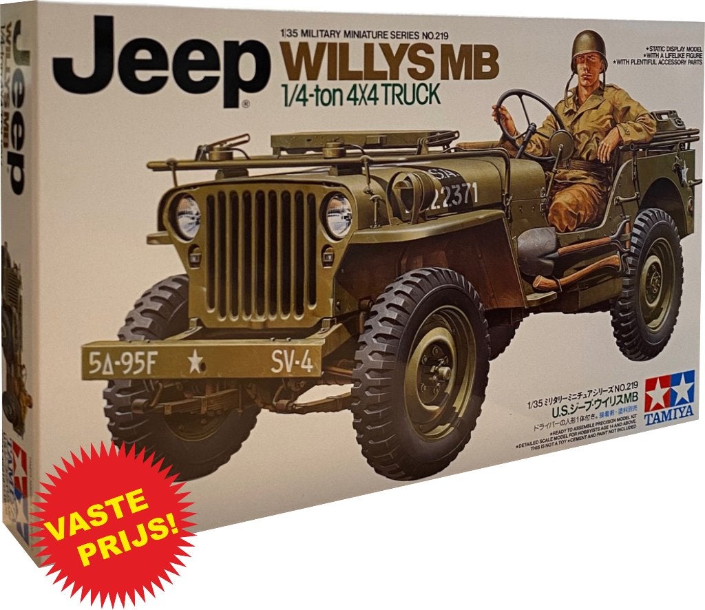 Jeep Willys MB (Tamiya 35219), Auto, Groter dan 1:32, Nieuw, Ophalen of Verzenden