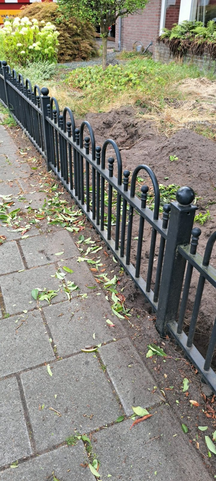 18 meter gietijzer sierhekwerk, Tuin en Terras, Ophalen of Verzenden, Zo goed als nieuw, IJzer, Sierhekwerk