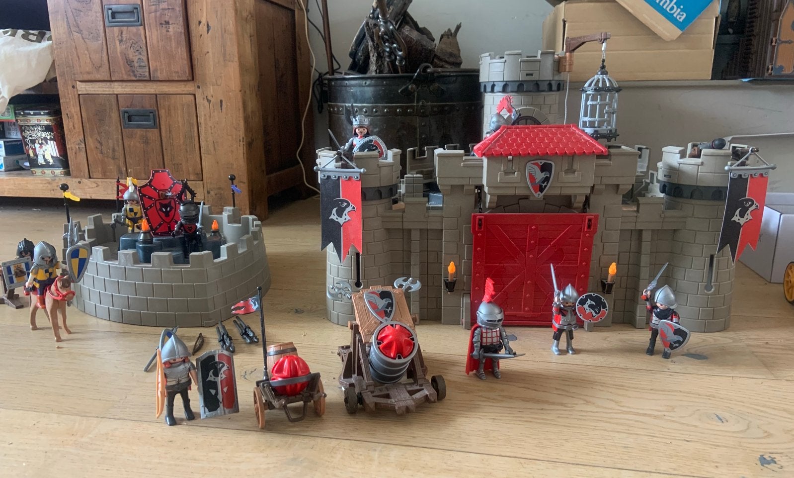 Groot Ridderkasteel Playmobil met extra sets, Kinderen en Baby's, Ophalen, Complete set, Zo goed als nieuw, Kasteel/Fort