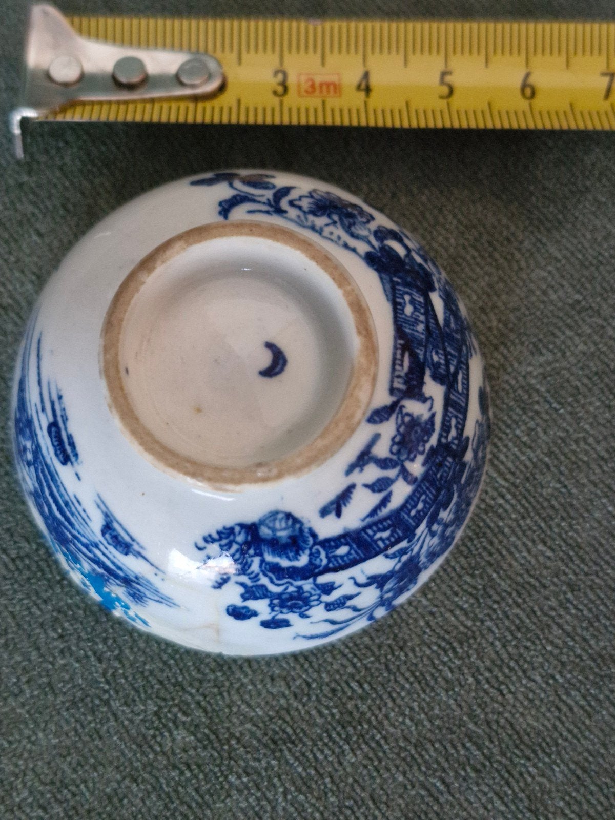 Antieke Chinese porseleinen kom, blauw-wit decor, Ophalen of Verzenden