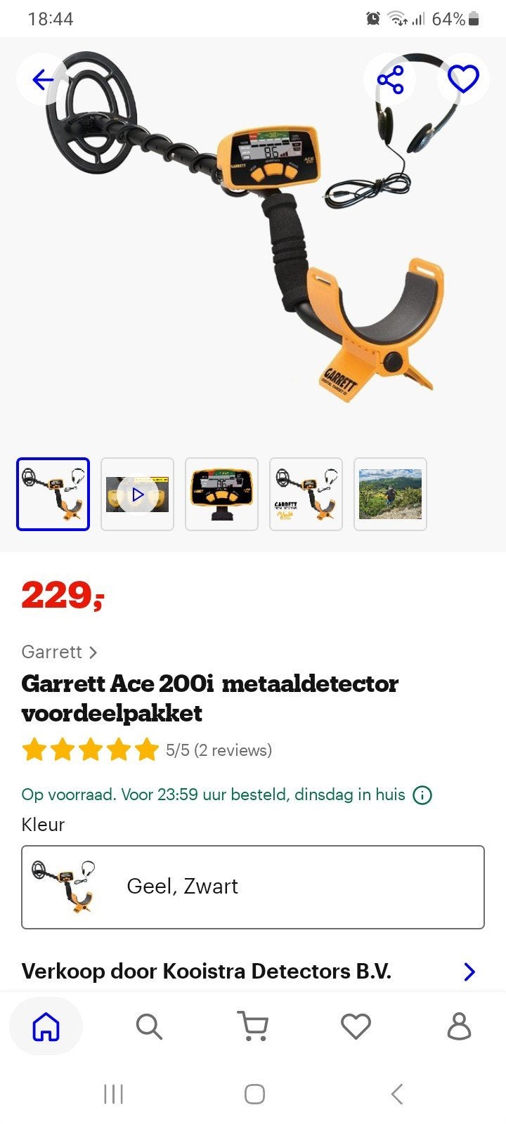 Zo goed als nieuw metaal detector, Ophalen of Verzenden, Overige merken