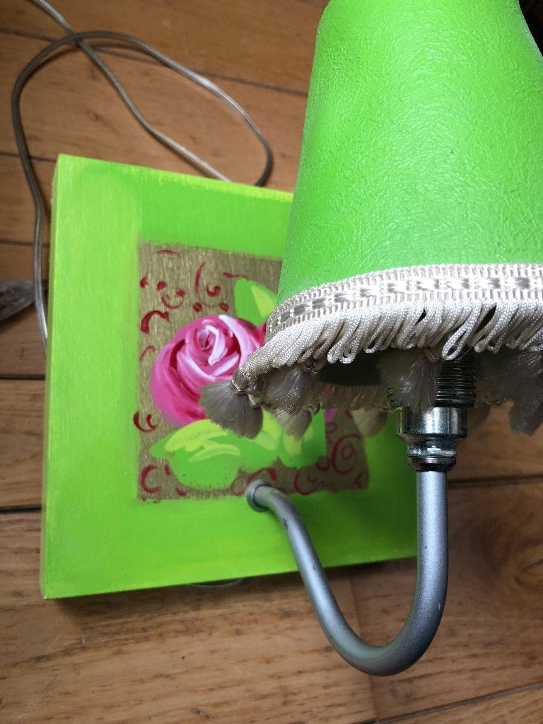 Wagenaar van Co wandlamp groen bloemen, Ophalen of Verzenden, Gebruikt