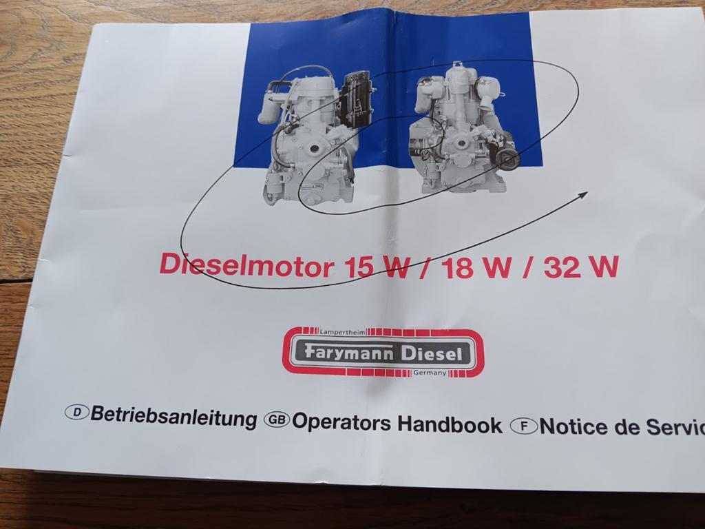 Instructie  boek en pakkingset farymann diesel, Ophalen, Motor en Techniek