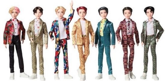 Bts poppen mattel alle 7 complete set , nieuw in doos, Verzenden