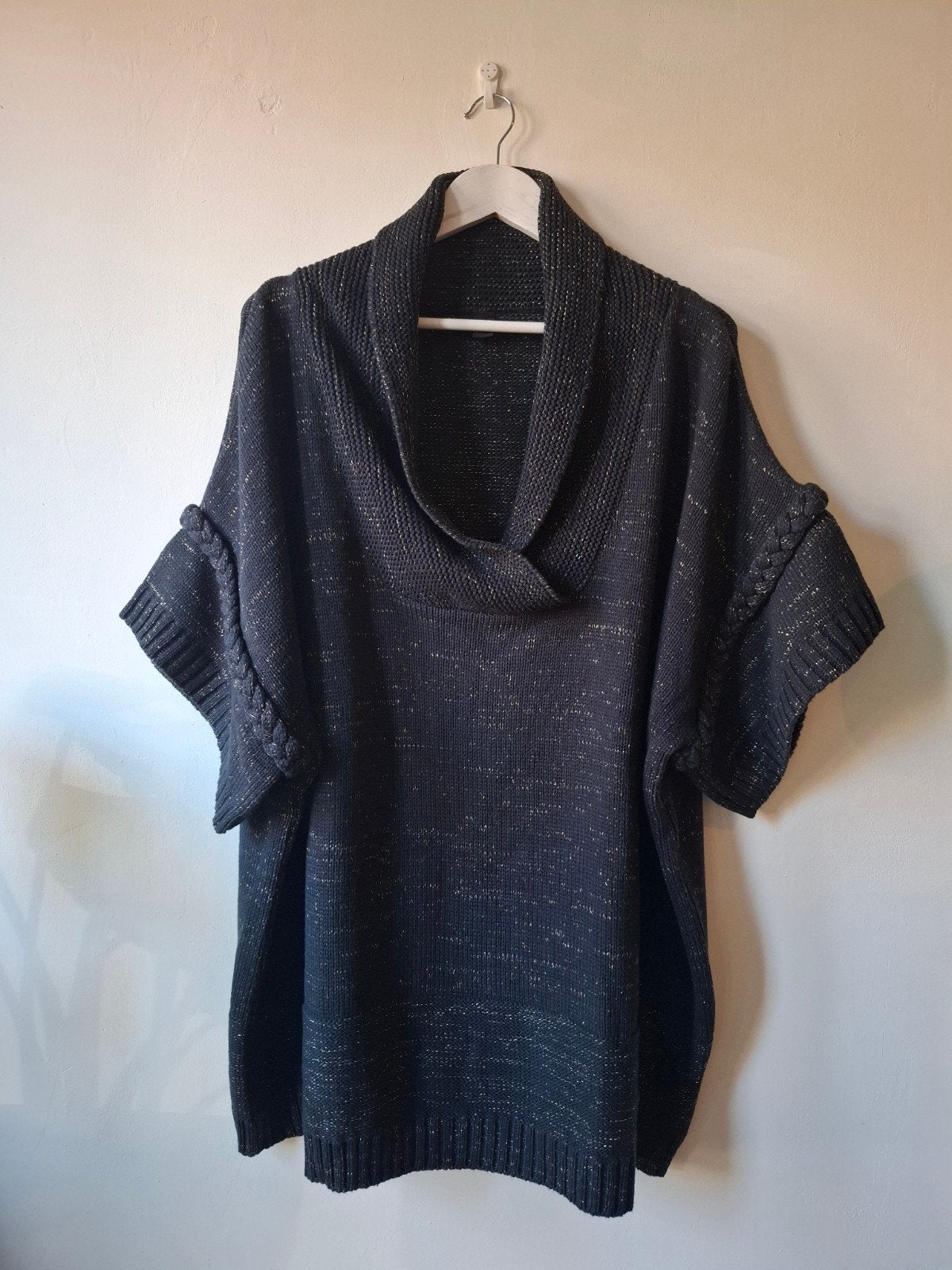 Yoek wintertrui antraciet zwart/lurex maat 54/56, Yoek, Yoek, Zwart, Maat 46/48 (XL) of groter