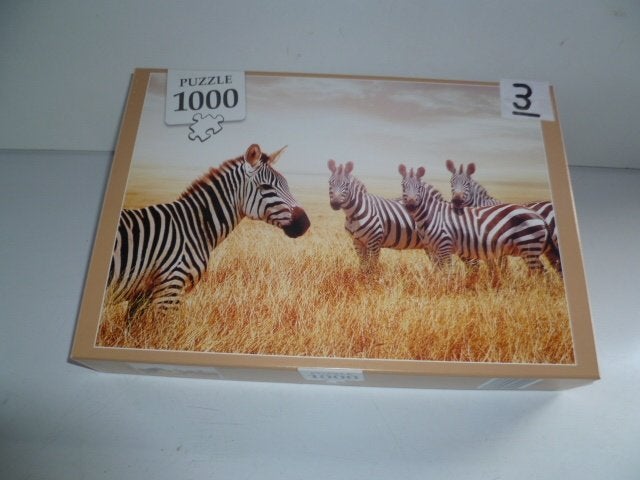 MOOIE LEG PUZZEL VAN DUIZEND STUKJES VAN ZEBRA''S, Ophalen, Zo goed als nieuw