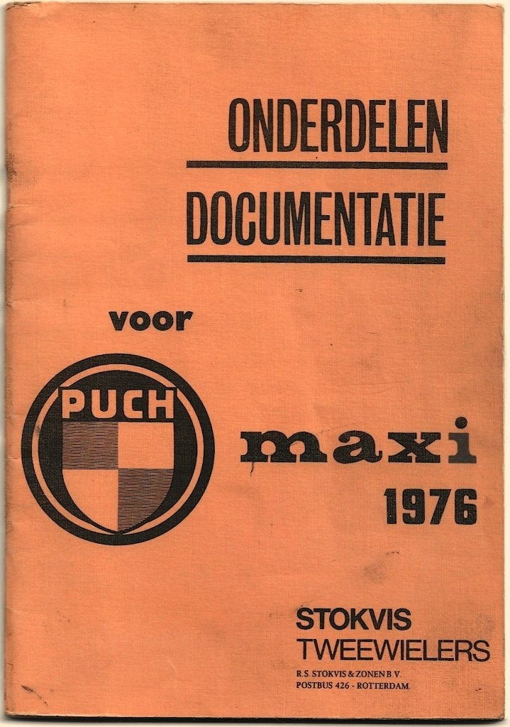 Puch Maxi onderdelenlijst 1976 bromfiets (5920z), Fietsen en Brommers, Handleidingen en Instructieboekjes, Ophalen of Verzenden