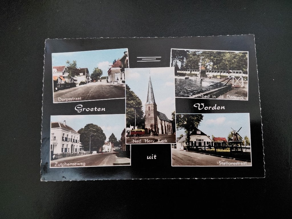 Groeten uit Vorden, 5 luik, ongelopen, jaren 70. (E), Verzenden, 1960 tot 1980, Ongelopen, Overijssel