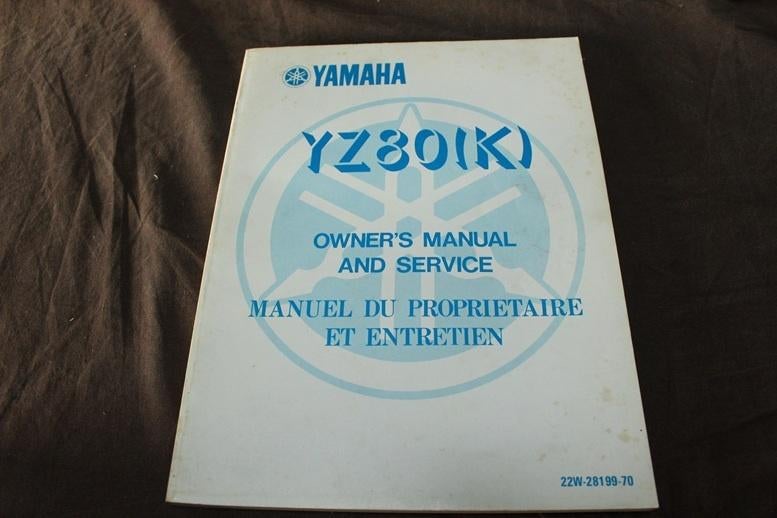 Yamaha YZ80 K 1982 motorcycle owner's service manual YZ 80, Ophalen of Verzenden, Yamaha