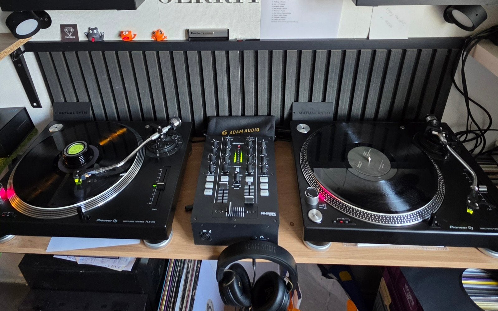 Pioneer DJ PLX-500 Platenspelers (2x) met Omnitronic mixer, Ophalen, Pitch-regelaar, Zo goed als nieuw, Pioneer