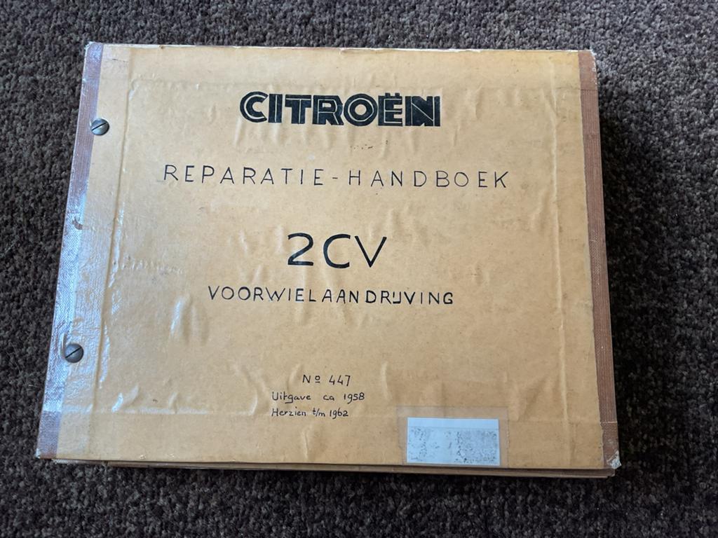 Citroën reparatie-handoek 2CV (1958 herzien t/m 1962), Ophalen