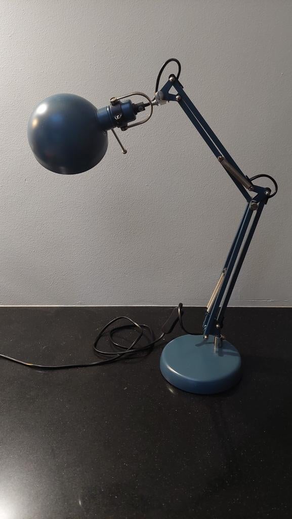 IKEA bureaulamp Forsa blauw  - Verstelbaar en functioneel, Gebruikt, 50 tot 75 cm, Modern, Functioneel, Ophalen of Verzenden