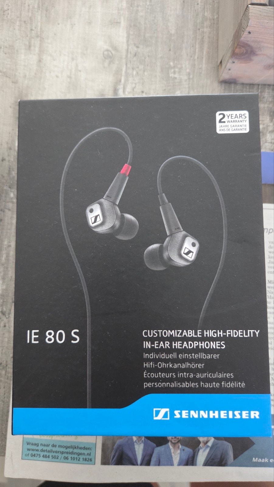 Sennheiser IE 80 S In-Ear oortjes, Ophalen of Verzenden, Zo goed als nieuw, Zwart, Sennheiser