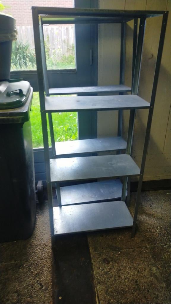 Stevig metalen rek met 4planken, Ophalen of Verzenden