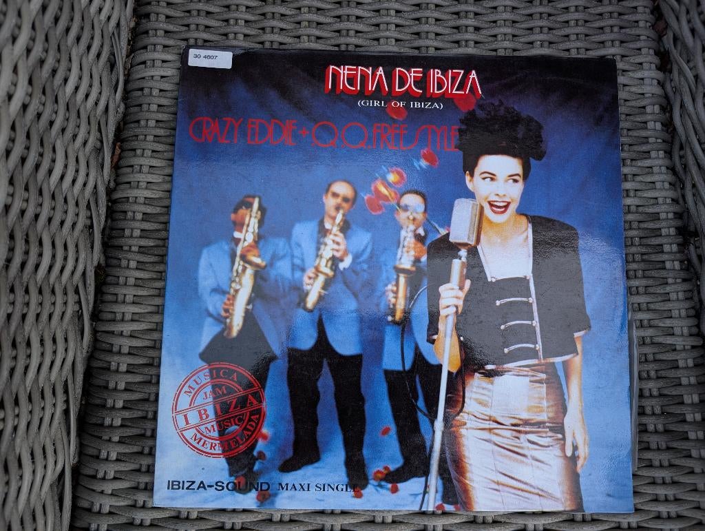 Maxi single - Crazy Eddie + Q.Q. Freestyle - Nena de Ibiza, Cd's en Dvd's, Vinyl Singles, Maxi-single, Dance, Ophalen of Verzenden