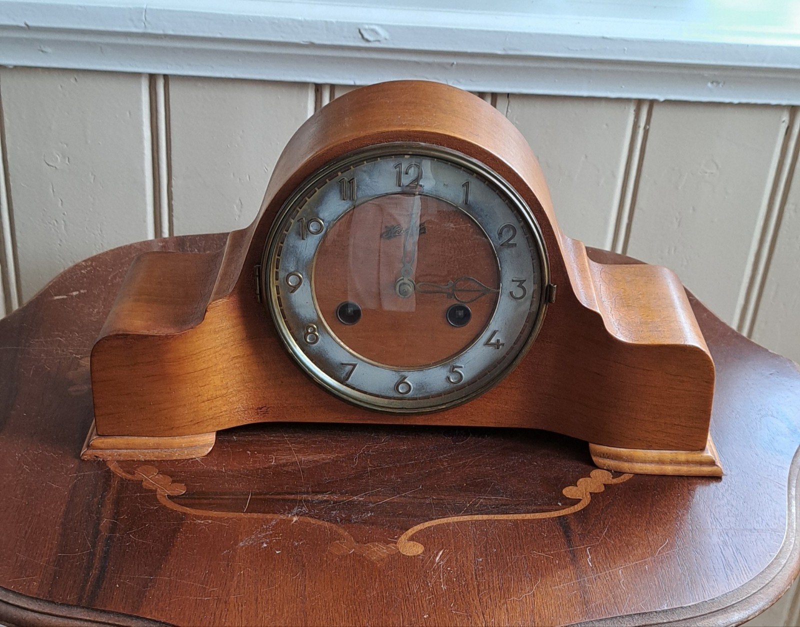 Vintage Franz Hermle schouwklok, Antiek en Kunst, Ophalen of Verzenden