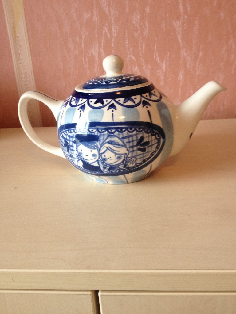 Thee pot van blond Amsterdam kleur delfs blauw, Verzenden, Nieuw, Delftsblauw, Theepot