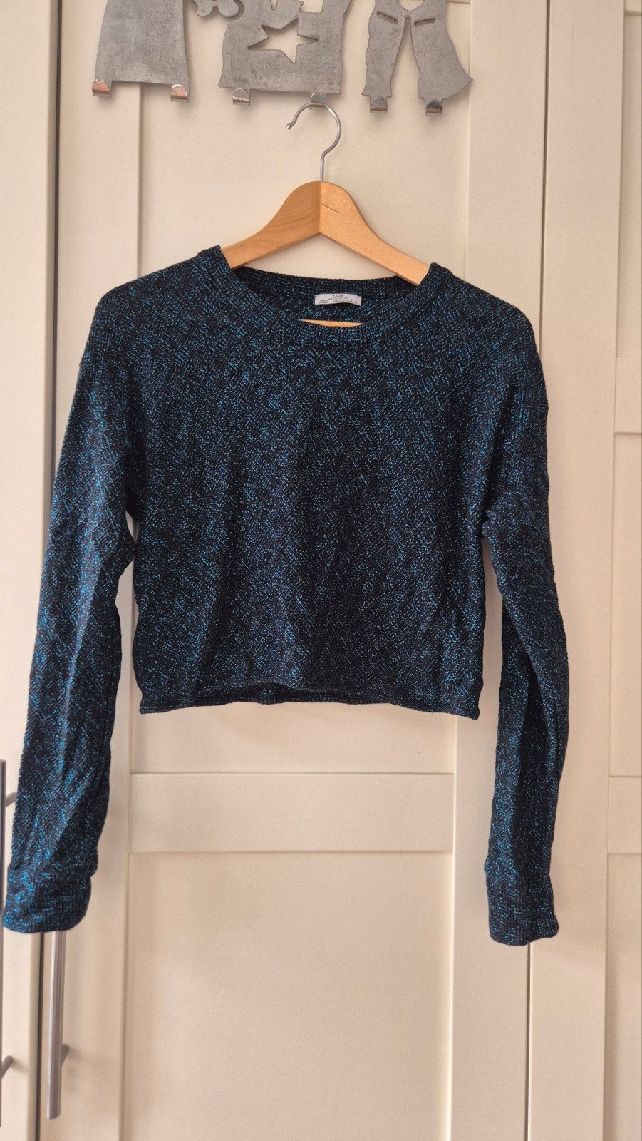 Glitter top Zara maat M, Maat 38/40 (M), Ophalen of Verzenden, Lange mouw, Gedragen