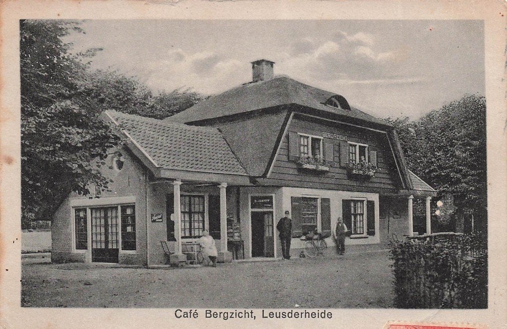 AM245 Leusden Leusderheide Cafe Bergzicht 1924, Verzenden, 1920 tot 1940, Gelopen, Utrecht