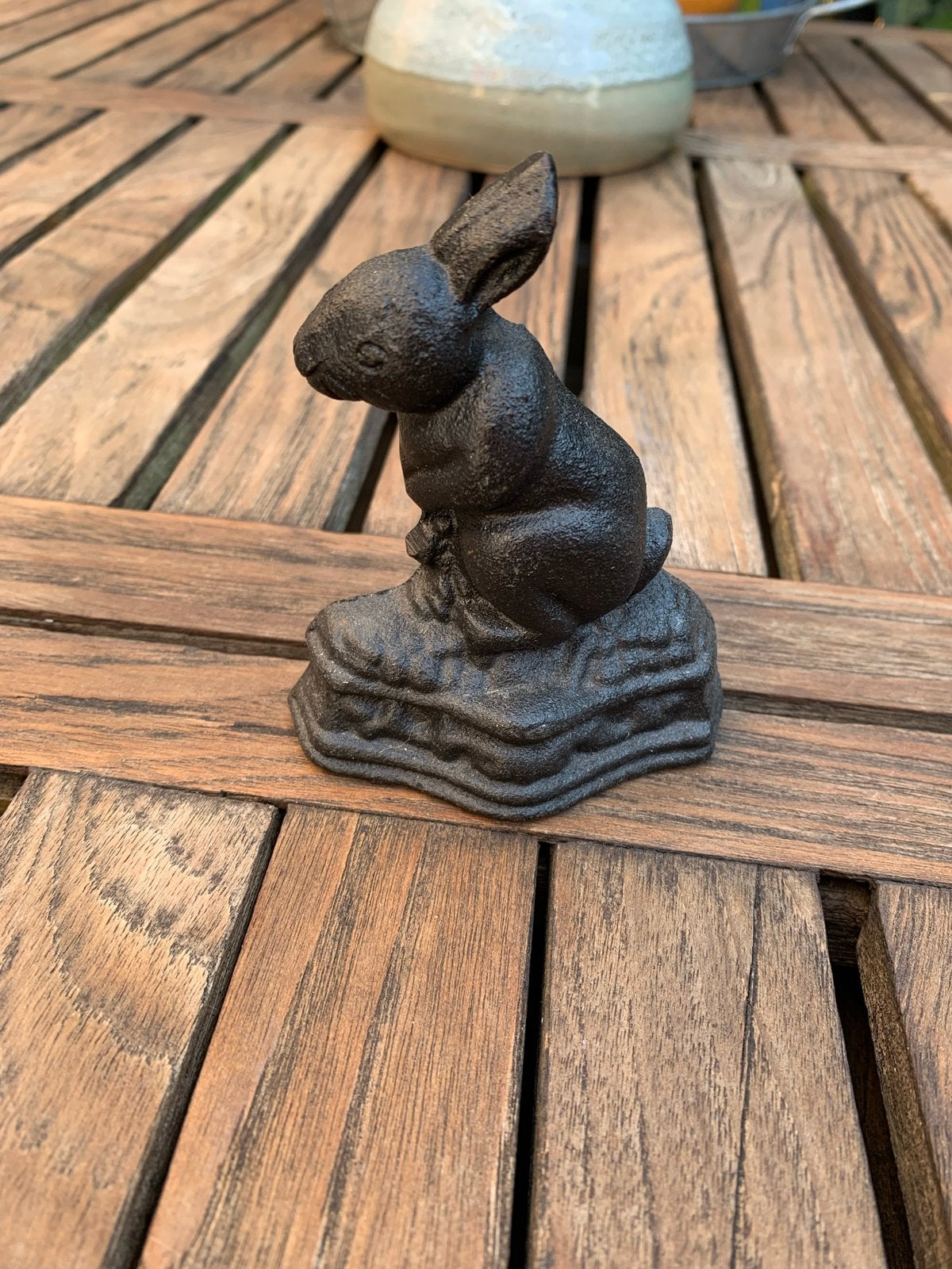 Gietijzeren deurstopper konijn, Huis en Inrichting, Binnen, Nieuw, Ophalen of Verzenden, Zwart