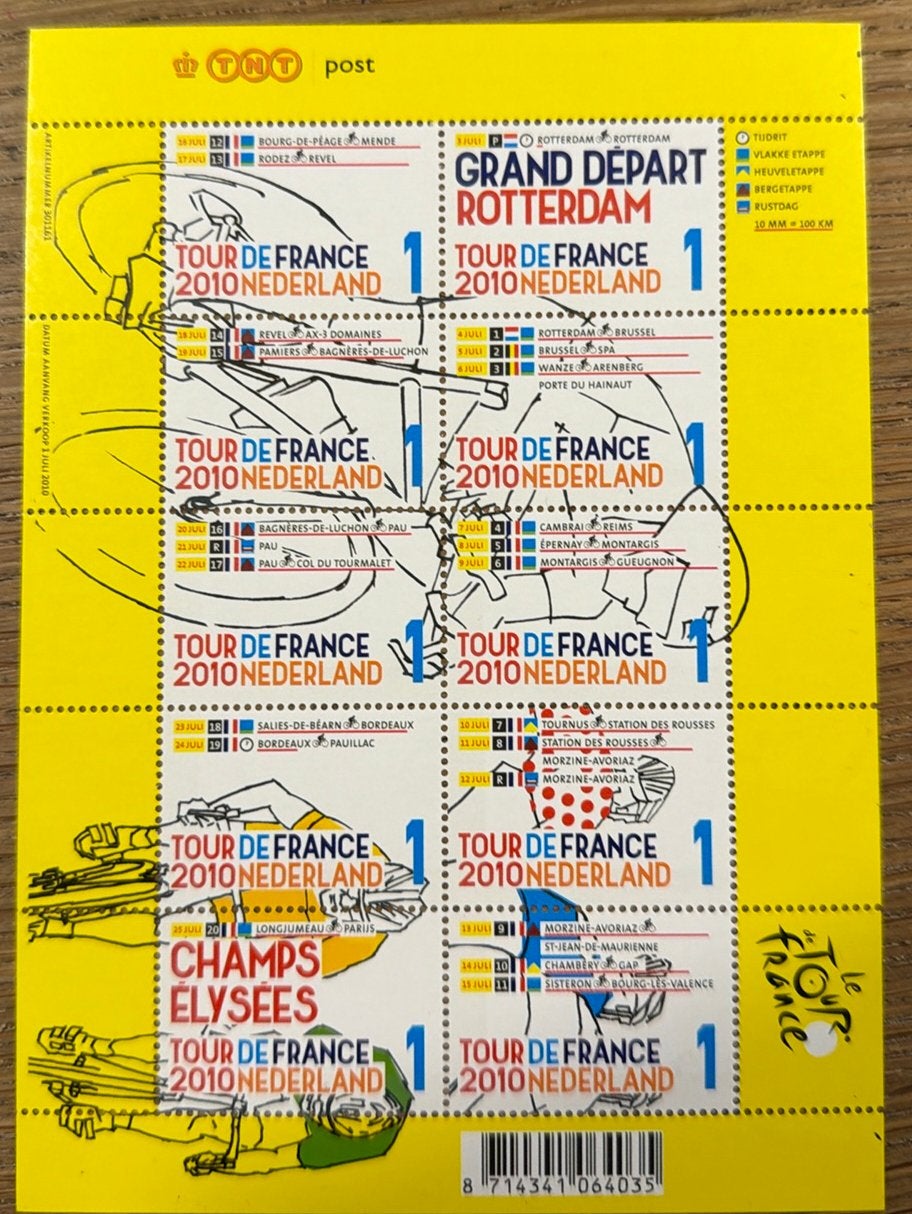 Postzegels pf. Tour de France., Postzegels en Munten, Ophalen of Verzenden, Na 1940, Postfris