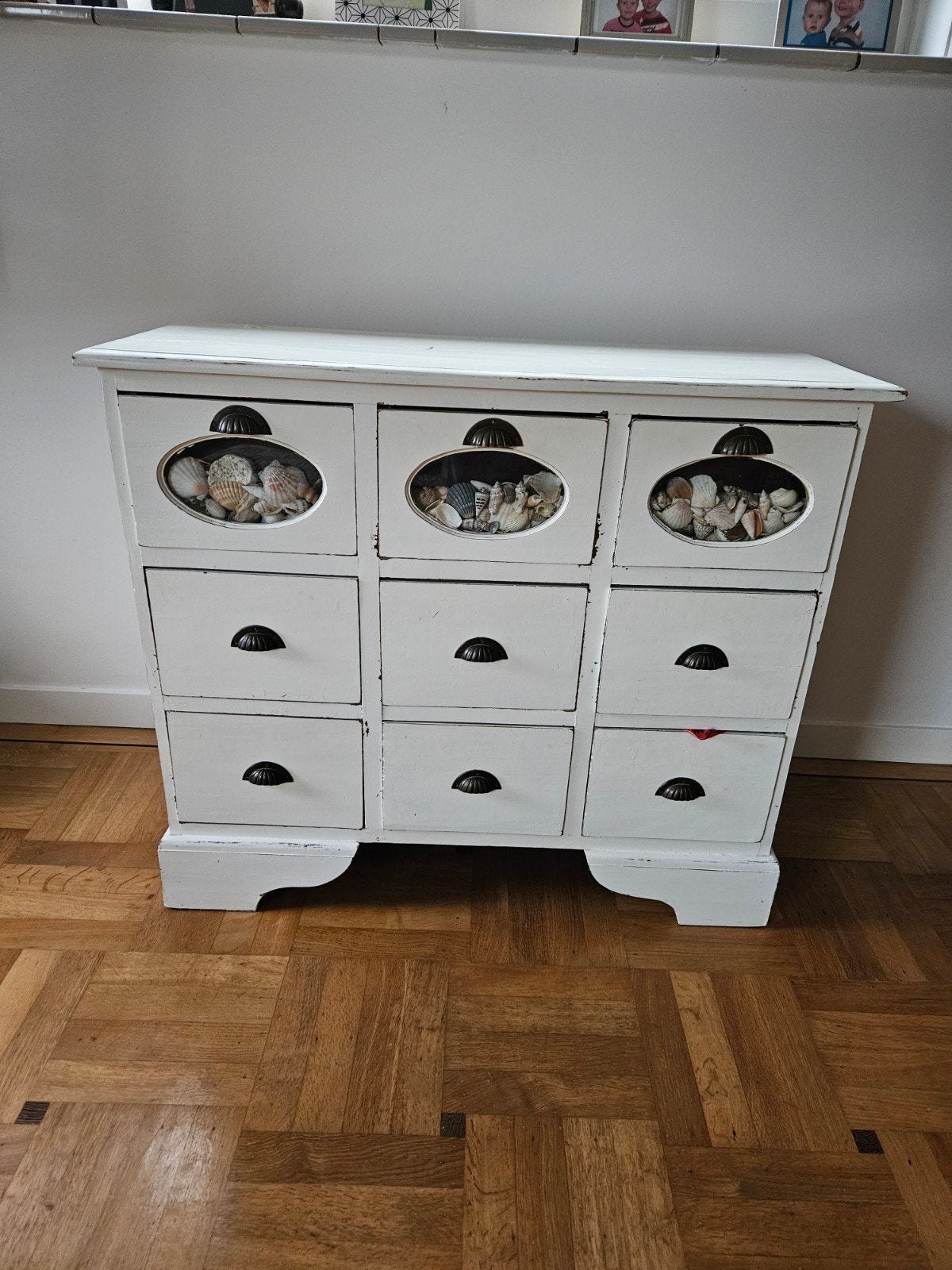 Brocante ladenkast met 9 lades, Ophalen, Gebruikt, 100 tot 150 cm, 5 laden of meer