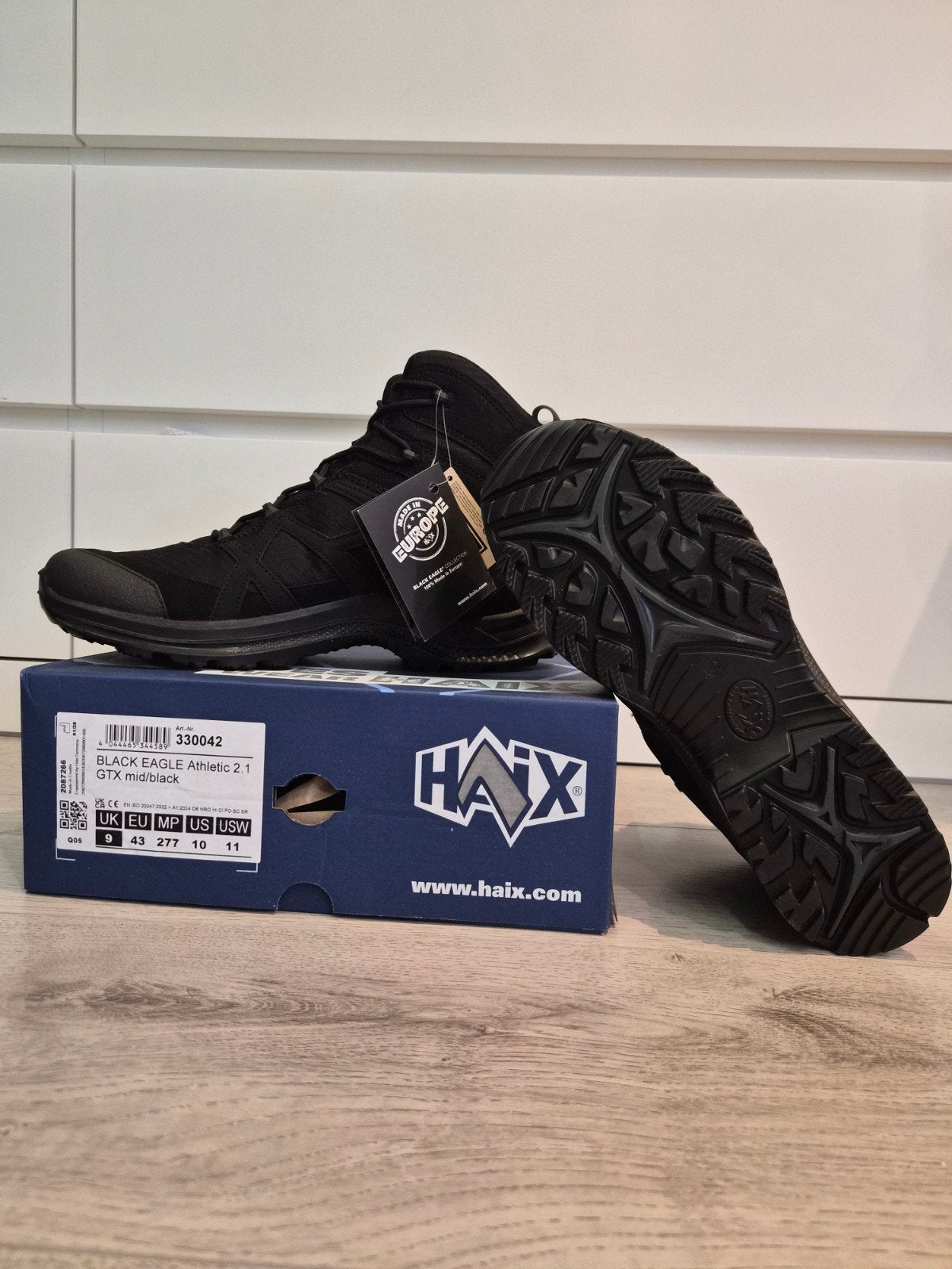 HAIX Black Eagle Athletic 2.1 GTX mid/black - Maat 43, Ophalen, HAIX, Zwart, Nieuw