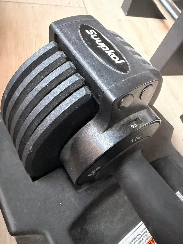Verstelbare dumbells van Suupkol 11kg, Ophalen, Zo goed als nieuw, Armen, Dumbbell