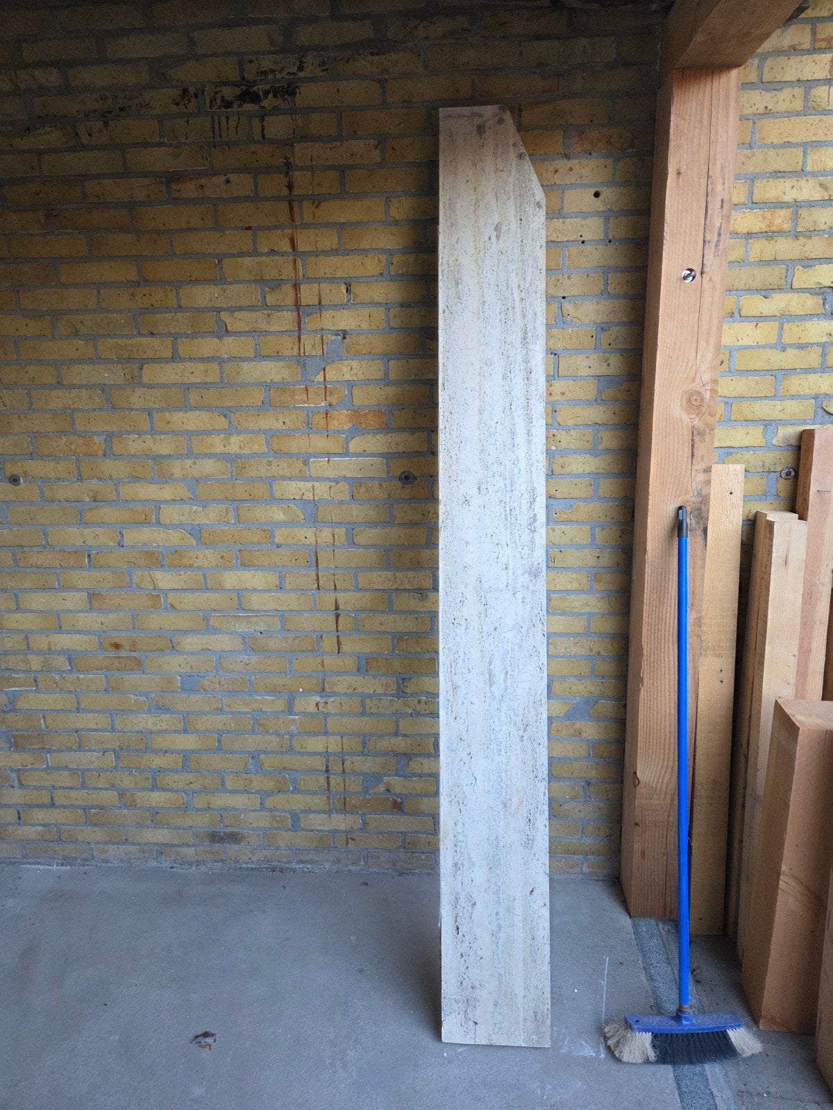 Granieten vensterbank 220x25x4cm met schuine hoek, Doe-het-zelf en Verbouw, Hout en Planken, Ophalen, Gebruikt, 25 tot 50 mm, Overige typen