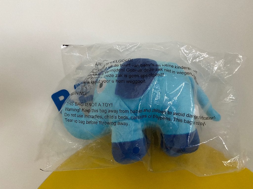 K2320 ONVZ olifant olifantje blauw, Kinderen en Baby's, Ophalen of Verzenden, Nieuw, Olifant