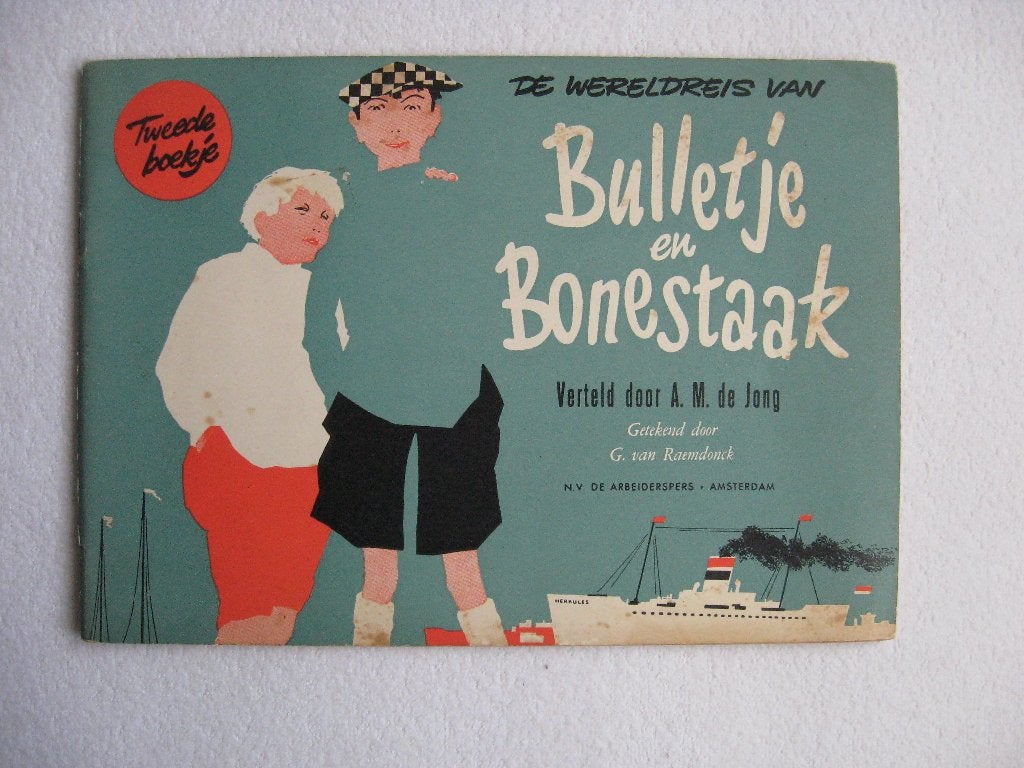 De Wereldreis van Bulletje en Bonestaak (1 & 2) A.M de Jong, Gelezen, Ophalen of Verzenden, A.M de Jong & G. van Raemdonck, Meerdere stripboeken
