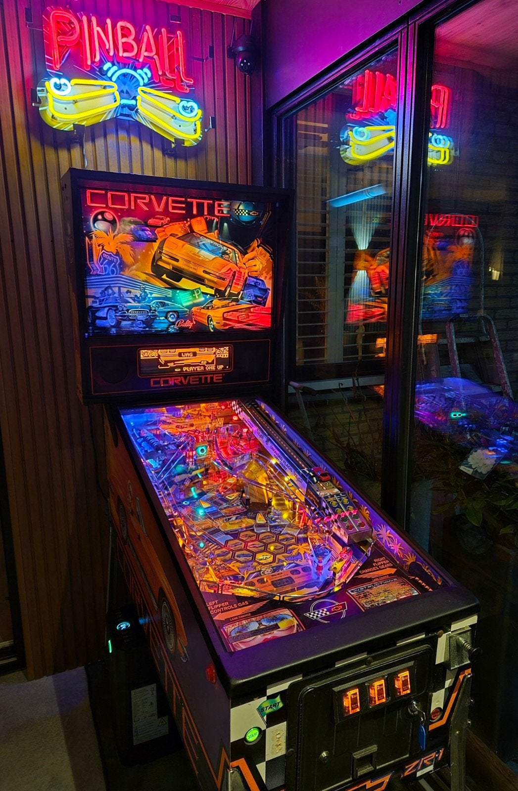 Bally Corvette flipperkast 1994, Ophalen, Gebruikt, Bally, Dot-matrix