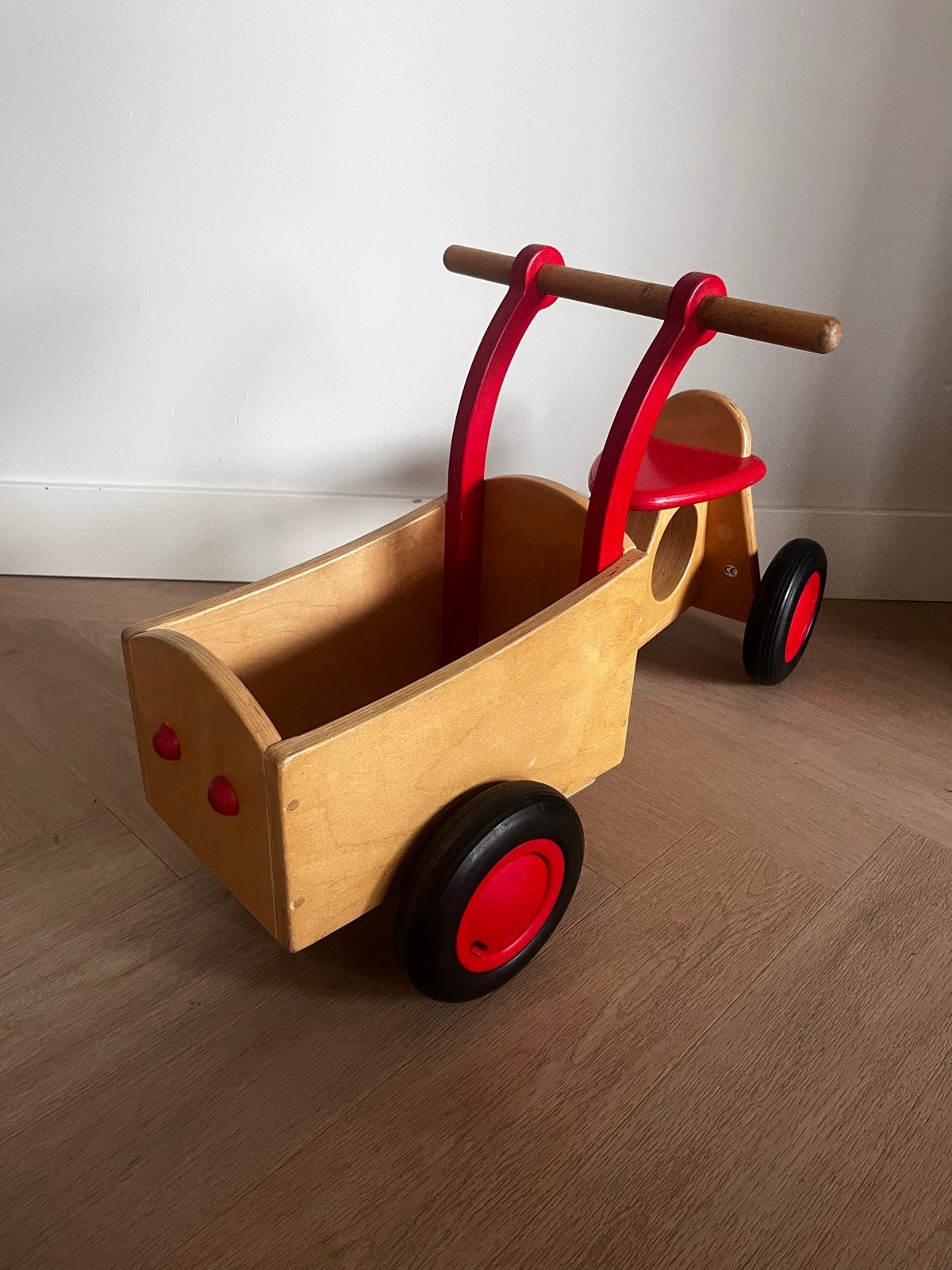 Dijk Toys Loopkar / Bakfietsje - Zeer degelijk, Ophalen, Zo goed als nieuw, Duw- of Trekspeelgoed