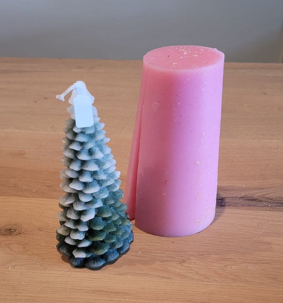 Gietvorm kerstboom 14 cm - kaarsen maken, paraffine, kerst, Ophalen of Verzenden, Gebruikt