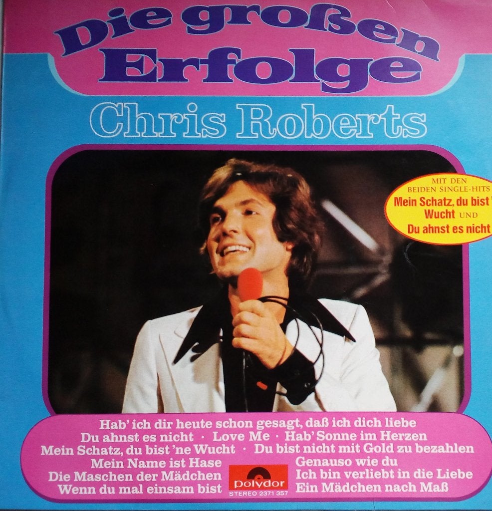 Chris Roberts - Die Großen Erfolge LP (Polydor, 1973), Ophalen of Verzenden, Gebruikt, 12 inch