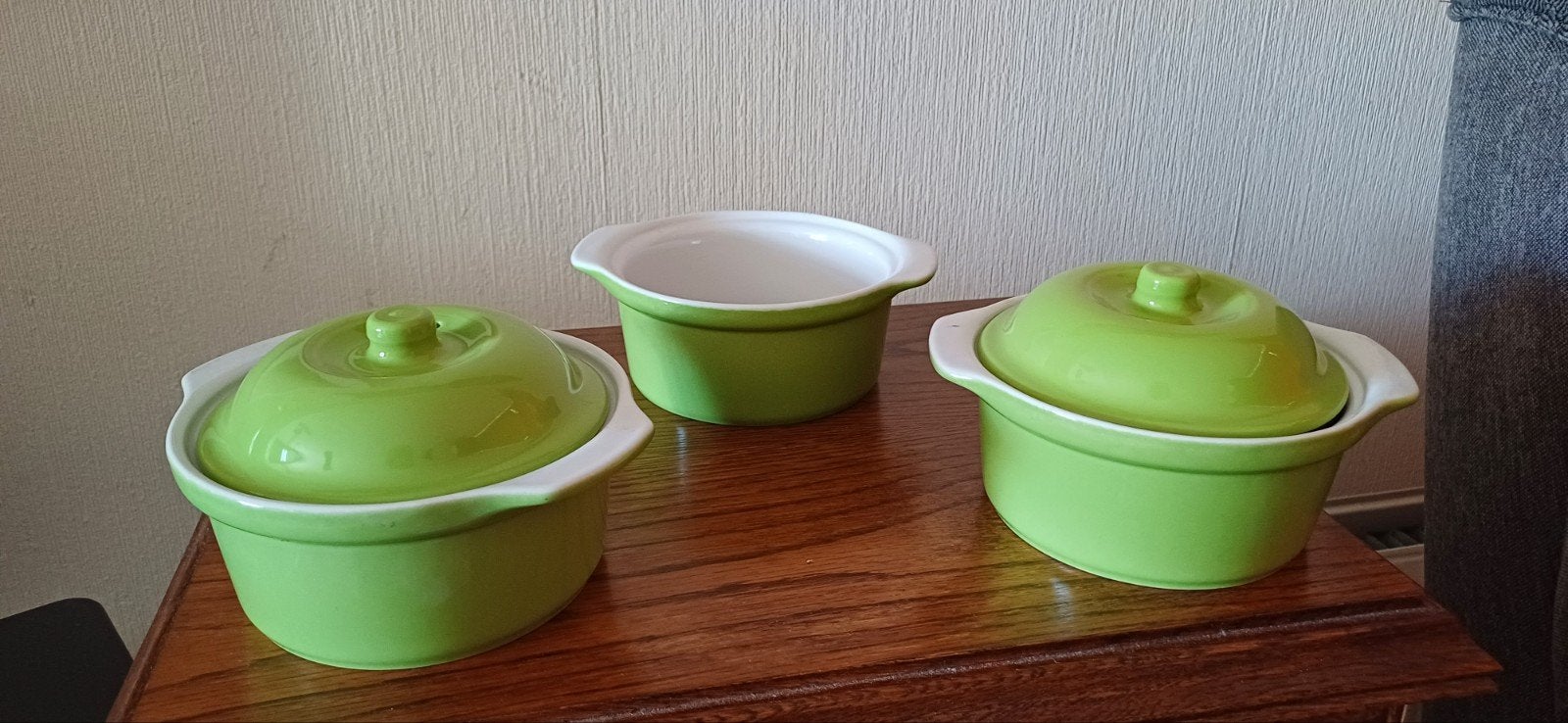 3 ovenschalen, Ophalen