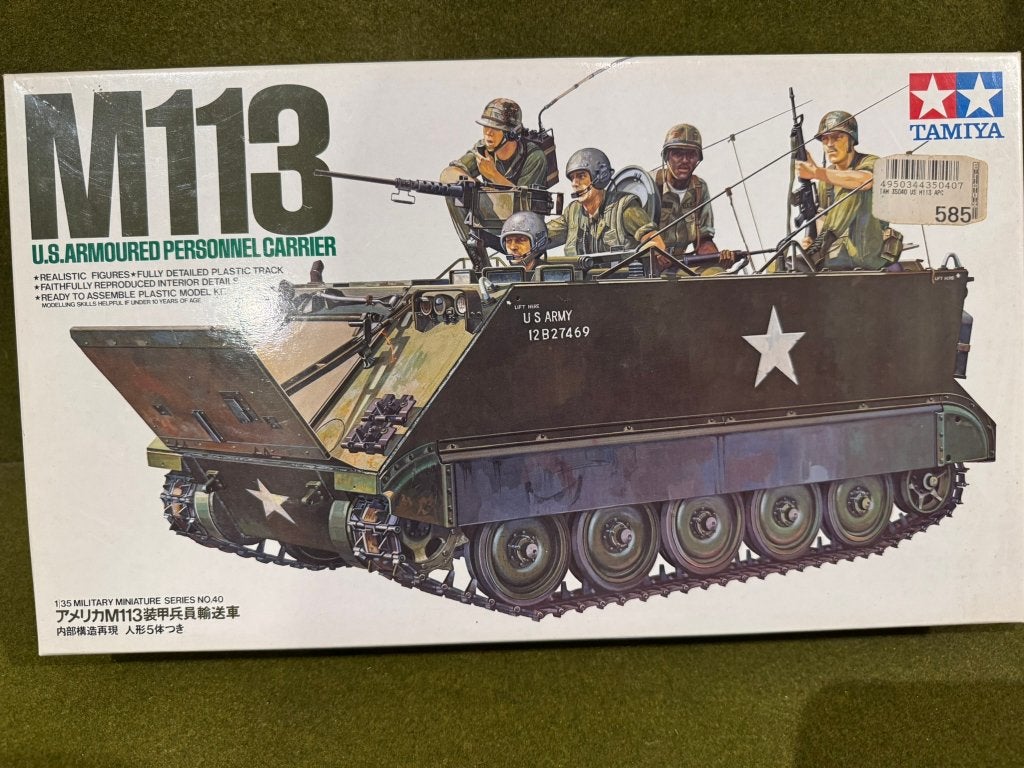 Tamiya 1/35 35040 U.S. M 113 APC  Vietnam war, Tank, Verzenden, 1:32 tot 1:50, Zo goed als nieuw