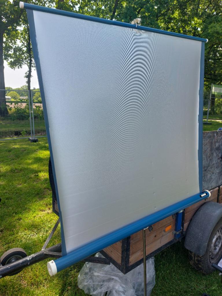 Projectiescherm, Ophalen