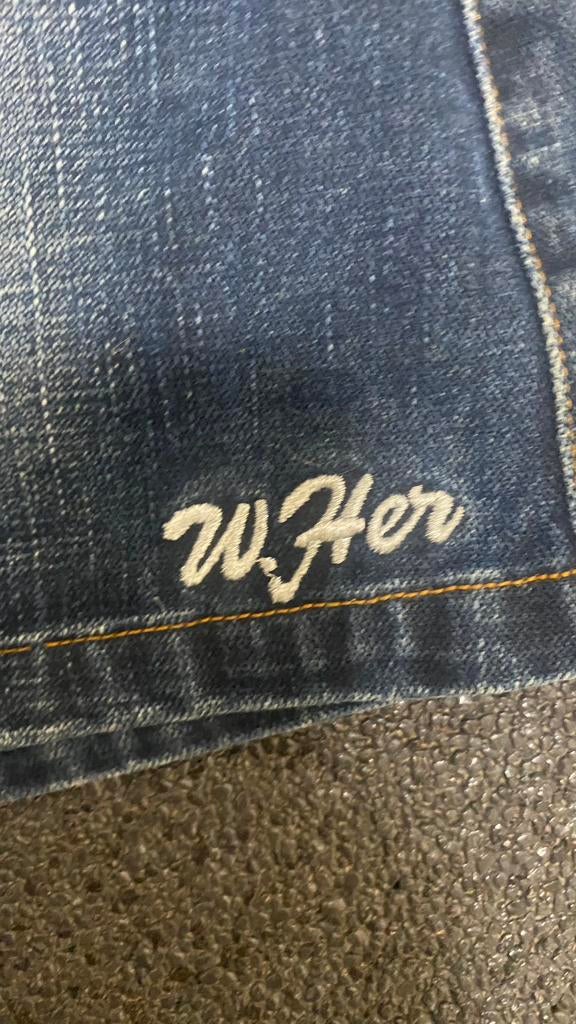 Watcher spijker korte mini rok used look, Ophalen, Blauw, Nieuw, Maat 36 (S)
