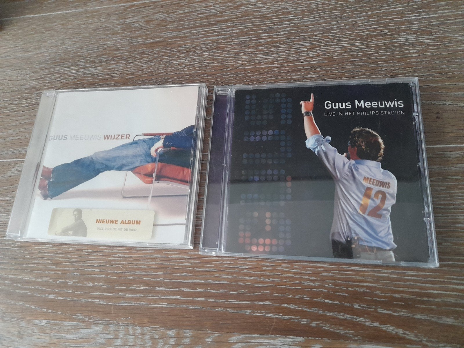 bijna gratis 2x cd's  Guus Meeuwis Wijzer en ,Philips hal, Ophalen of Verzenden, Zo goed als nieuw, Levenslied of Smartlap, Overige typen
