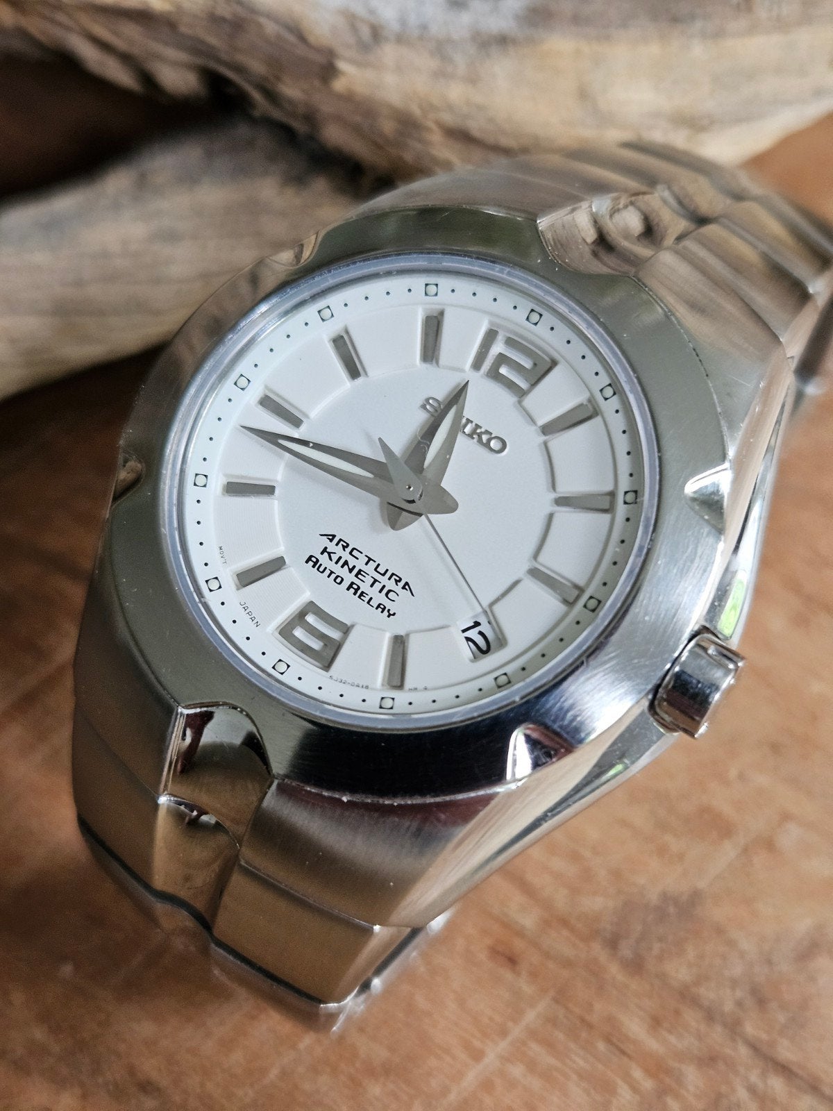 Seiko Arctura Kinetic autorelay, Ophalen of Verzenden, Zo goed als nieuw, Staal, Seiko