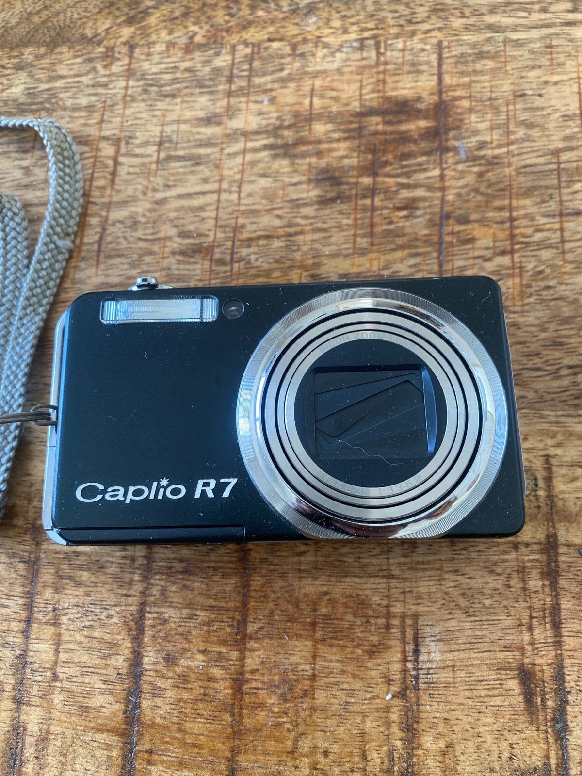 Ricoh Caplio R7 Compactcamera - Zwart, Ingebouwde flitser, Gebruikt, Ophalen of Verzenden, Compactcamera